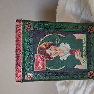 Coca-Cola Green and Red Decorative Tin